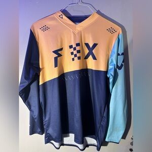 Fox Men's Long Sleeve Shirt - tan, Blue, Light Blue